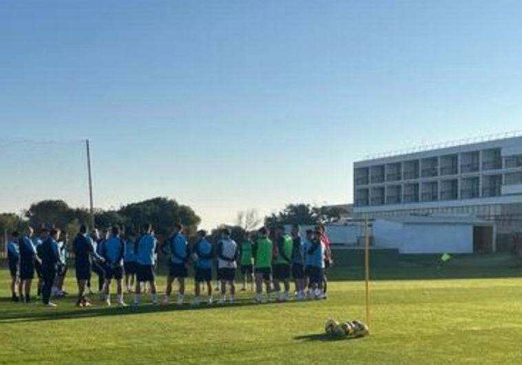 Primer entrenamiento del Málaga en El Saler